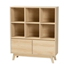 Baxton Studio Danina Japandi Oak Brown Finished Wood Bookshelf